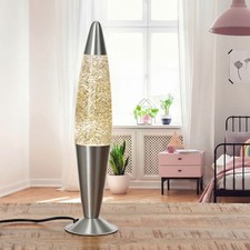 Glitterlampe Gold Silber 40 cm